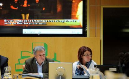 La senadora de Amaiur, en un momento de su comparecencia en comisión.