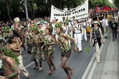 Manifestación ecologista e indigenista en Viena durante el encuentro UE-Latinoamérica la semana pasada.