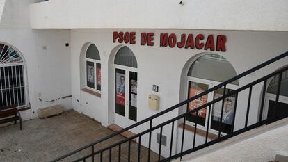 Sede del PSOE de Mojácar (Almería), el miércoles.