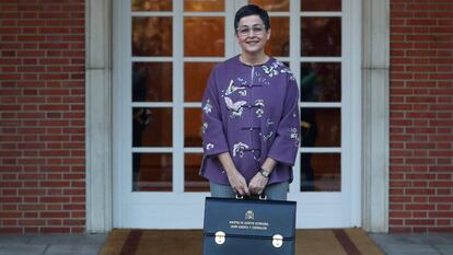 Arancha González Laya, este martes, a su llegada al Consejo de Ministros.
