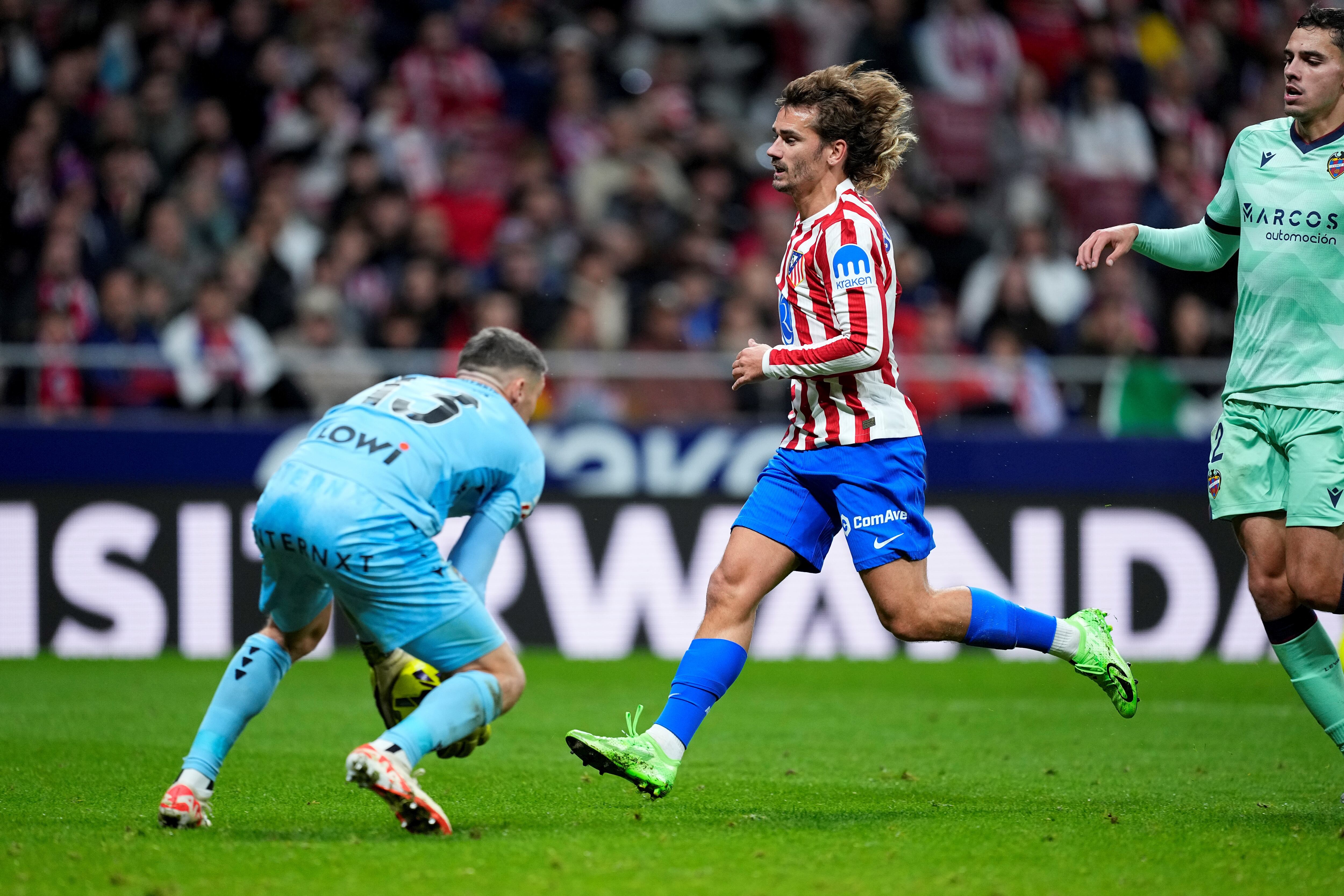 Antoine Griezmann, jugador del Atlético de Madrid, en un partido contra el Levante el pasado día 8 en Madrid.