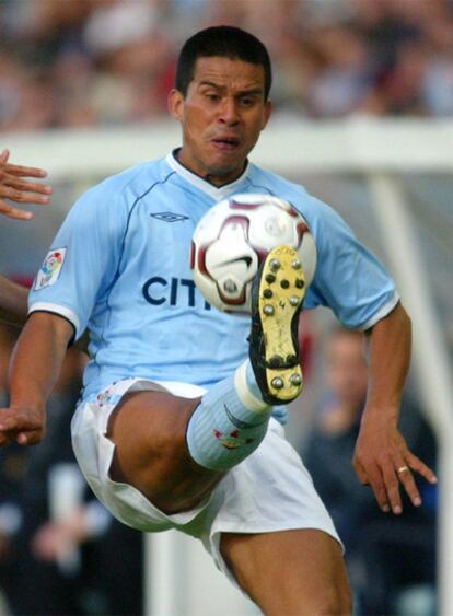 Cáceres, en un partido con el Celta.