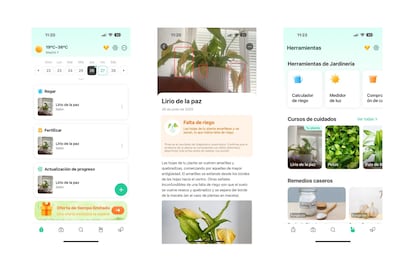Captura de pantalla de la aplicación Happy Plant.