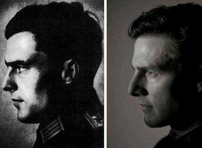 El coronel Claus von Stauffenberg (izquierda), artífice del fallido atentado de 1944 contra Hitler, y Tom Cruise, que lo interpreta en el filme <i>Valkyrie.</i>