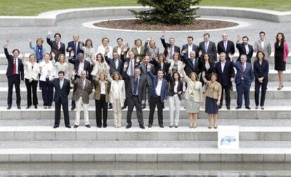 El alcalde de Madrid, Alberto Ruiz Gallardón, presenta a los 40 primeros integrantes de su lista electoral.