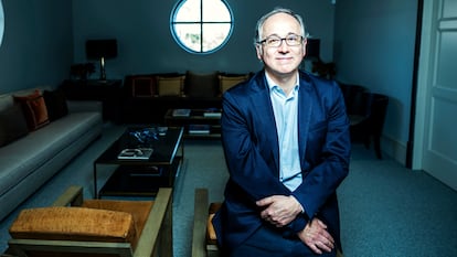 El consejero delegado de IAG, Luis Gallego, en la sede de la compañía en Madrid.