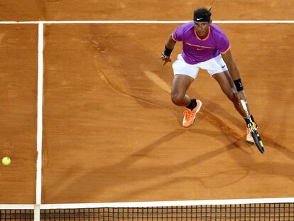 Nadal, durante el partido contra Schwartzman.