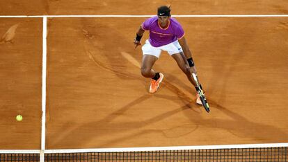 Nadal, durante el partido contra Schwartzman.