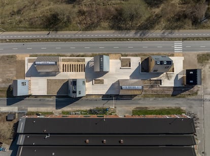 An aerial view of the facility, located in Jernbanebyen, just outside of Copenhagen.