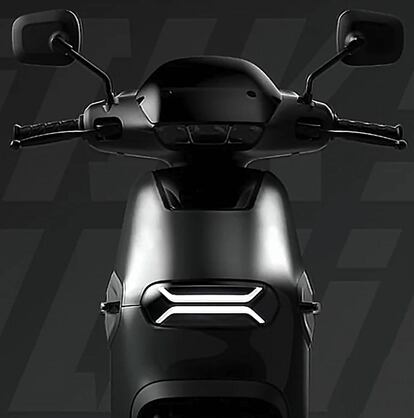 Frontal de la scooter eléctrica de Xiaomi.