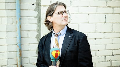 Jean-René Dufort, the host of the Canadian program 'Infoman,' in a photo provided by the Zone 3 production company.