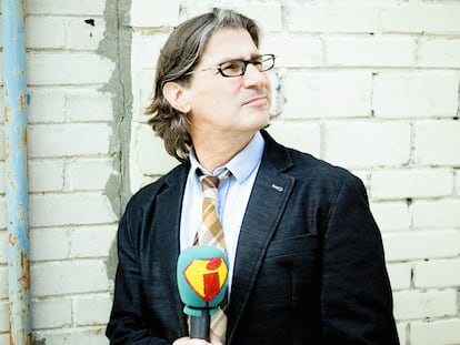 Jean-René Dufort, the host of the Canadian program 'Infoman,' in a photo provided by the Zone 3 production company.