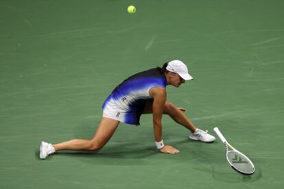 Swiatek, durante el partido contra Ostapenko.