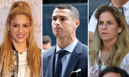 Shakira, Cristiano Ronaldo y Arantxa Sánchez-Vicario.