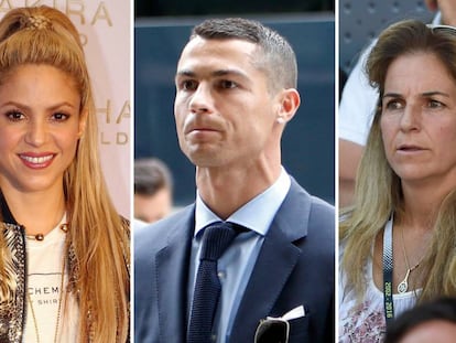 Shakira, Cristiano Ronaldo y Arantxa Sánchez-Vicario.