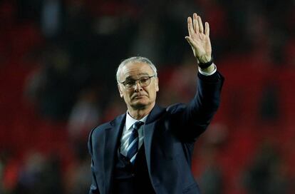 Ranieri, en el partido de Champions contra el Sevilla.