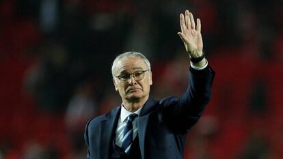 Ranieri, en el partido de Champions contra el Sevilla.