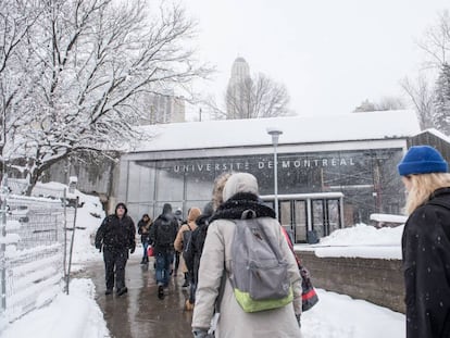 Estación de metro de la Universidad de Montreal.