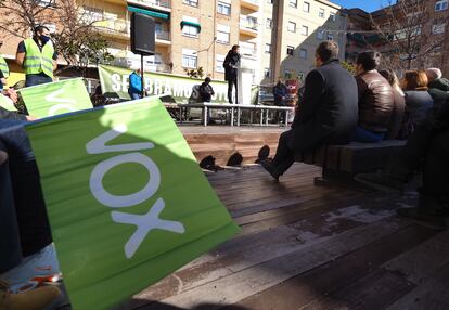 Acto de Vox en Medina del Campo (Valladolid), el 23 de enero de 2022.