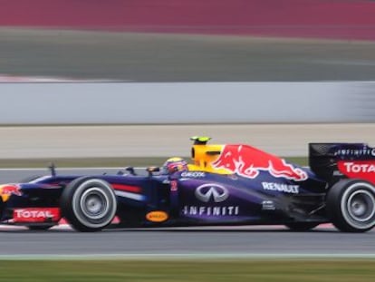 El australiano Mark Webber, con el RB9.