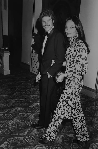 Diane von Fürstenberg con su primer marido, Egon von Fürstenberg, en un evento en Nueva York en 1983.