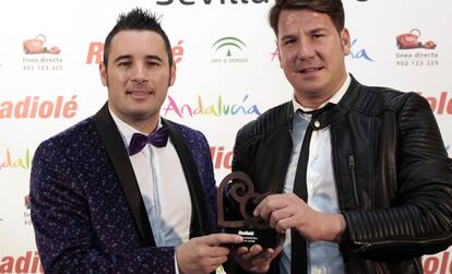 El dúo Andy y Lucas en la entrega de premios Radiolé en Sevilla en noviembre de 2016.