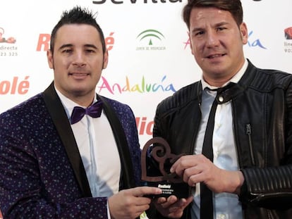 El dúo Andy y Lucas en la entrega de premios Radiolé en Sevilla en noviembre de 2016.