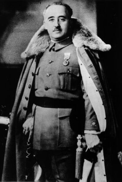 An undated official portrait of Francisco Franco.