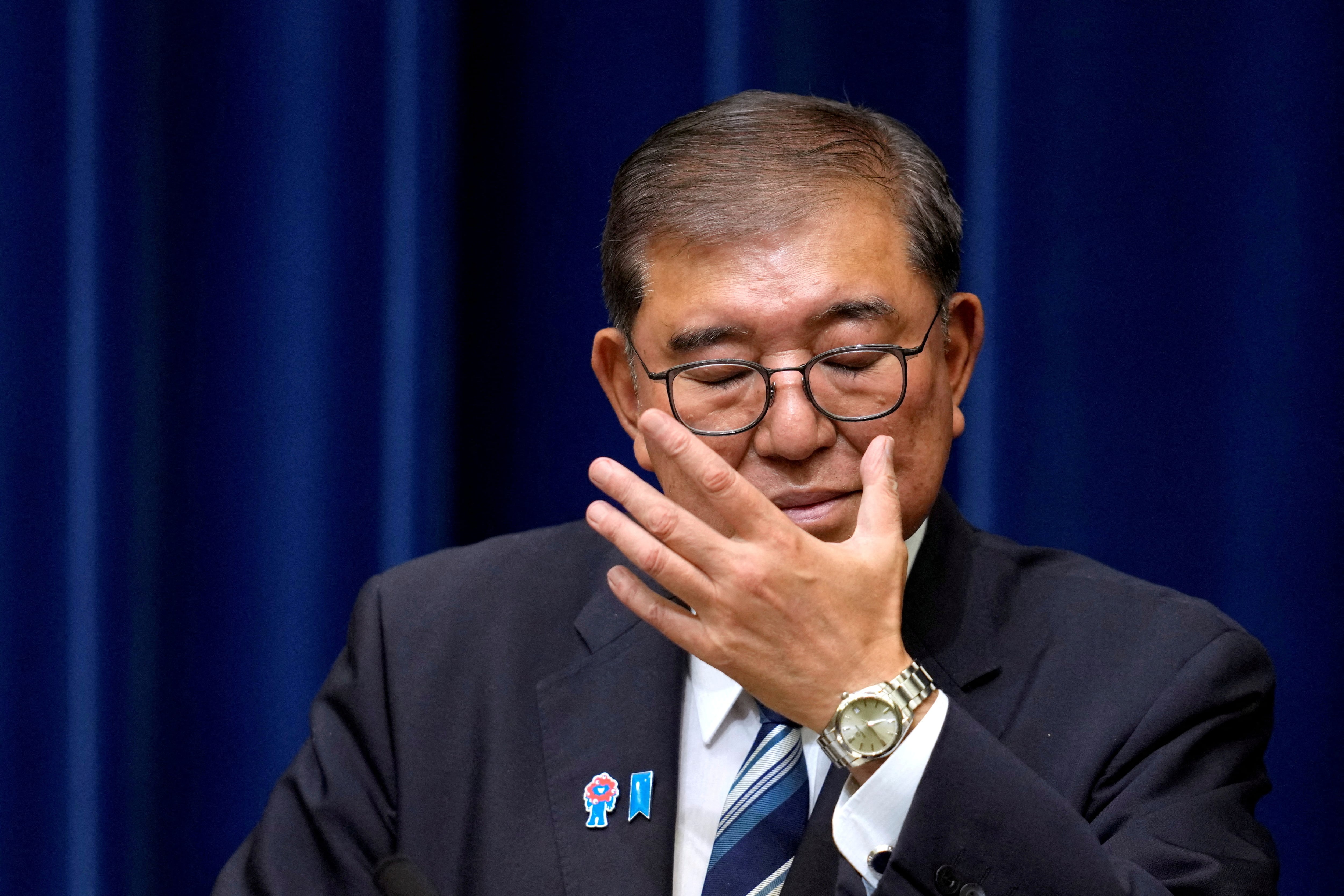 El primer ministro de Japón, Shigeru Ishiba, en Tokio, este domingo.