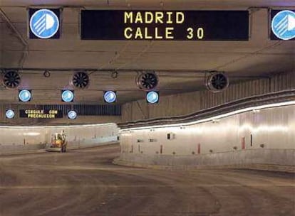 Túnel del tramo de la M-30 entre la carretera de Extremadura y Marqués de Vadillo inaugurado hace 10 días.