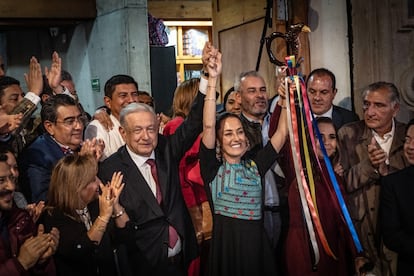 Claudia Sheinbaum y López Obrador