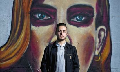 Andrés Sánchez, grafitero de 20 años. Ha trabajado para clientes como Cosmopolitan TV o Samsung.