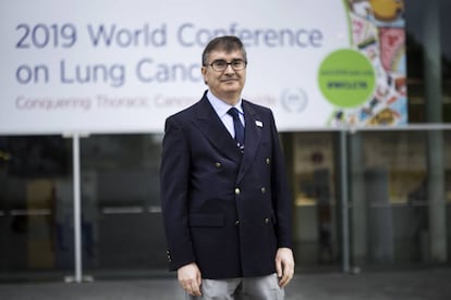 El doctor Ramón Rami-Porta, durante el Congreso Mundial sobre Cáncer de Pulmón que se celebra en Barcelona.