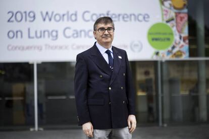 El doctor Ramón Rami-Porta, durante el Congreso Mundial sobre Cáncer de Pulmón que se celebra en Barcelona.