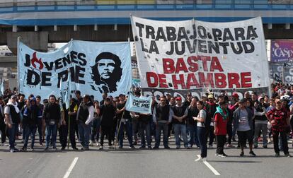 Manifestação contra a política econômica do Governo argentino, na quarta-feira 28 de agosto em Buenos Aires