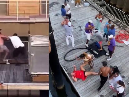 Una pelea violenta en un muelle frente al río en Montgomery, Alabama.