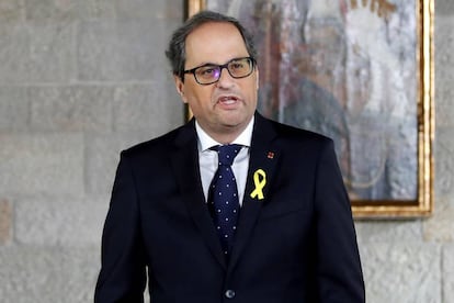 Quim Torra, en el acto de toma de posesión.