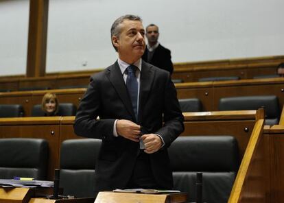 Urkullu, en el pleno de control del Parlamento.