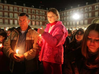 Pascua ortodoxa en la plaza Mayor de Madrid