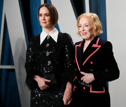 Sarah Paulson y Holland Taylor, en la fiesta de Vanity Fair tras los Oscar 2020 el pasado febrero.