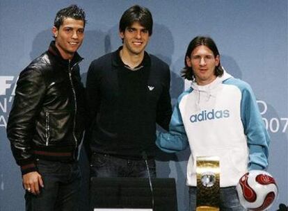 Cristiano Ronaldo, Kaká y Messi