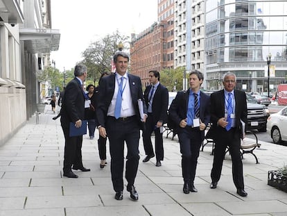 El ministro de Hacienda argentino, Alfonso Prat-Gay, en Washington, donde participa de la asamblea conjunta del FMI y el Banco Mundial. 