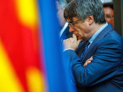 Carles Puigdemont en Bruselas el 5 de septiembre