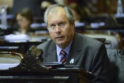 El diputado Héctor Olivares, en una sesión del Congreso.