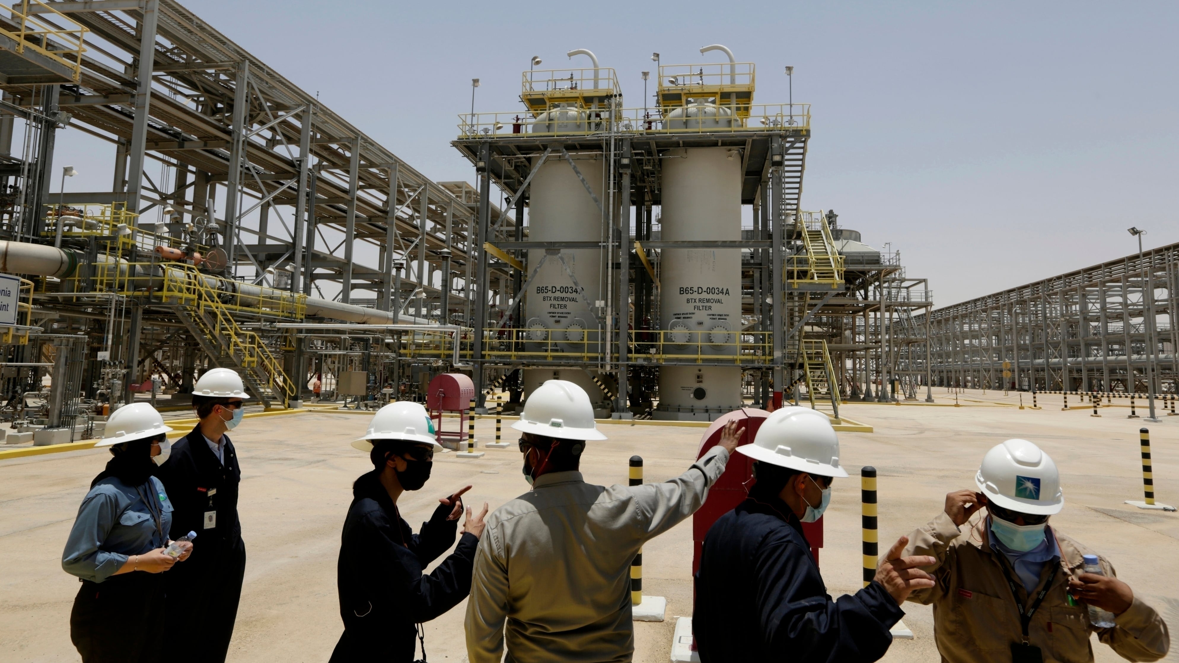 Imagen de la planta de Hawiyah Natural Gas Liquids Recovery, en Arabia Saudí.