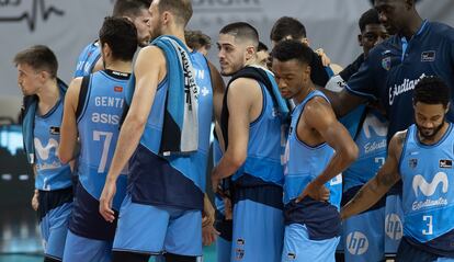 Los jugadores del Estudiantes tras un partido de Liga. acbmedia