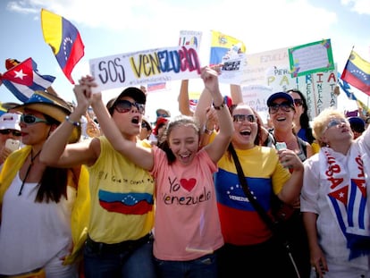 Una manifestación contra el chavismo en Florida, en 2015.