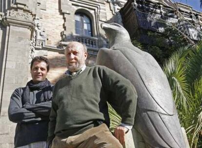 Vicenzo Penteriani y Fernando Hiraldo, ayer en la estación Biológica de Doñana.