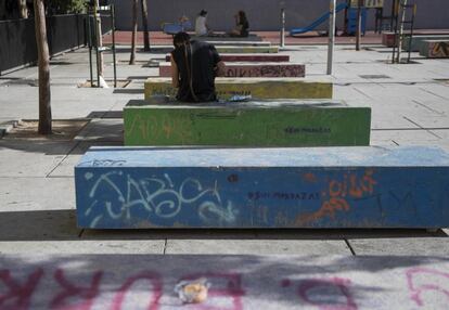 Un parque de Lavapiés, en una imagen de archivo.