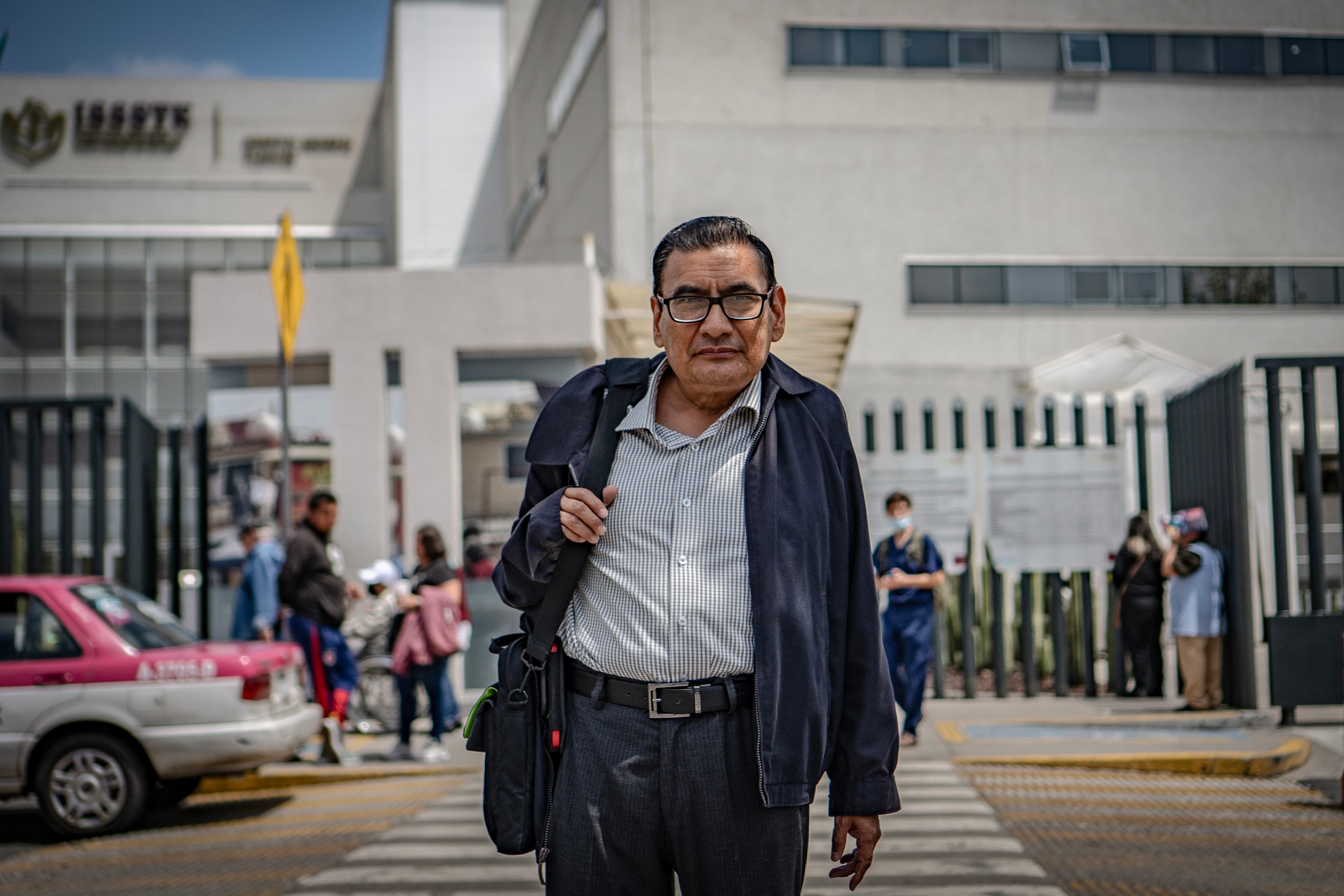 Antonio Trejo, en el Hospital General de Tláhuac del ISSSTE.